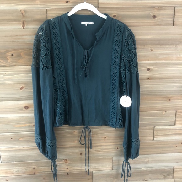 Tularosa Tops Nwt Tularosa Farrah Blouse In Green Size S Poshmark